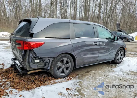 2022 Honda Odyssey Ex z USA, uszkodzony, nr VIN 5FNRL6H52NB011284